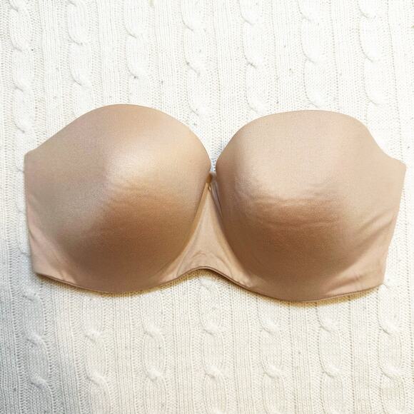 Victoria's Secret Tan Strapless Bra sz 32DDD - Picture 1 of 5